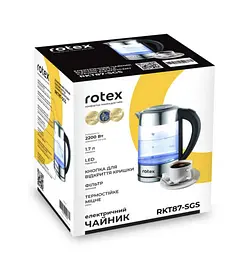 Чайник Rotex RKT87-SGS скло підсвітка - мініатюра 8