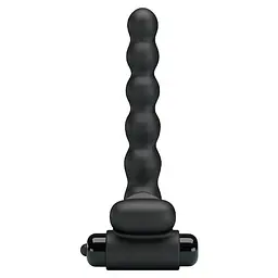 Насадка на пеніс з вібрацією і ерекційним кільцем Pretty Love Hercules Penis Sheath III 15.3 см чорний - мініатюра 2