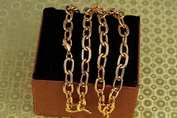 Ланцюг Xuping Jewelry якірний 60 см 9 мм золотистий - мініатюра 2