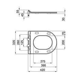 Сидіння для унітаза Qtap Presto з мікроліфтом Slim QT26991217AW, Білий - мініатюра 5