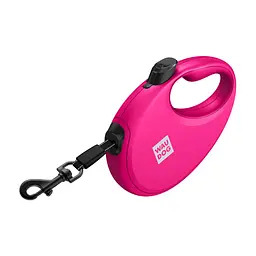 Повідець для собак WAUDOG R-leash з контейнером для пакетів M до 20 кг 5 м рожевий (26287)