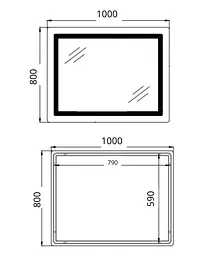 Дзеркало Qtap Cardinal (CA2) прямокутне з LED-підсвічуванням Touch QT0478C1008048455 - мініатюра 11