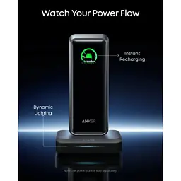 Зарядний пристрій Anker 2xUSB-C + 1xUSB-A 150W Pogo pin black (A1903G11) - мініатюра 3