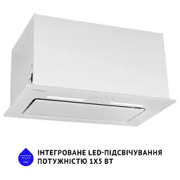 Витяжка повновбудовувана Minola HBI 6873 WH GLASS 1200 LED Line - мініатюра 7