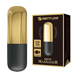 Вібратор Pretty Love Mini Massager Bullet Black Gold