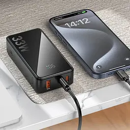 Портативний ЗП Power Bank Hoco Q27 Jewel 22.5W+PD33W 10000 mAh Black - мініатюра 4