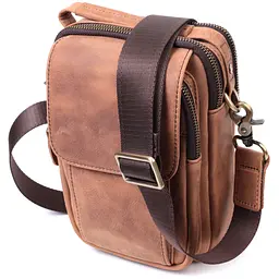 Вінтажна сумка для чоловіків з натуральної шкіри Vintage 15,5х22х8,5 см sum0026991
