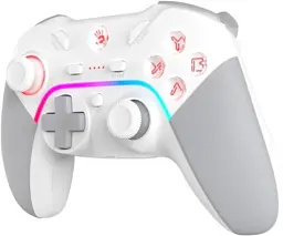 Геймпад Bloody GPW70, White/Grey, бездротовий (USB 2.4GHz), для ПК / PS3 / Switch / Android, подвійна вібрація, 600 mAh - мініатюра 3