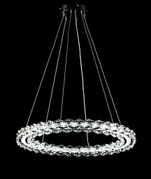 Підвісна хромована світлодіодна люстра Splendid Ray L33152/600/1 LED (CR) з кришталевим кільцем 60 см - мініатюра 3