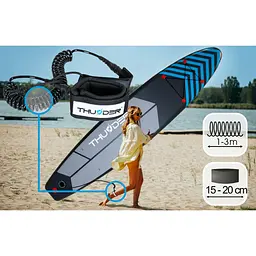 Надувна SUP дошка THUNDER Steel 365 см із веслом Blue - мініатюра 9