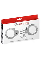 Строгі металеві наручники Fetish Tentation Soft adjustable metal wrist cuffs - мініатюра 4