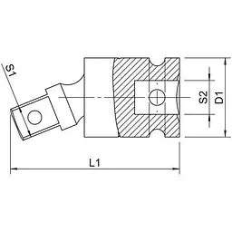 Кардан для головок торцевих ударних Wurth 3/4IN (0714148351) - мініатюра 2