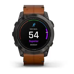 Смарт-годинник Garmin Epix Pro 2 Sapphire 51 mm Carbon G. DLC Tit. with Chestnut L. Band (010-02804-30) - мініатюра 2