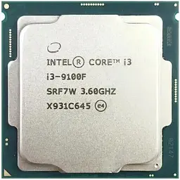 Процесор Intel Core i3 9100F (CM8068403377321) (Socket 1151 v2, 4T, 4.2 ГГц, Tray) Б/в