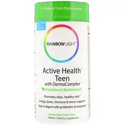 Мультивітаміни для підлітків Rainbow Light Active Health Teen підтримка шкіри 60 таблеток