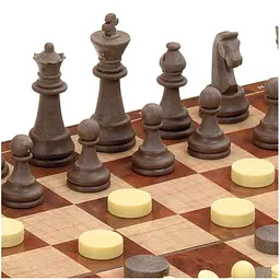 Уцінка. Настільна гра CAYRO магнітна 2 в 1: шахи, шашки поле 32x32 см (455)  - мініатюра 3