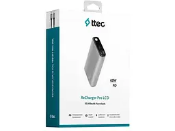 Зовнішній акумулятор (Power Bank) Ttec 15000mAh ReCharger Pro 65W Space Gray (2BB216UG) - мініатюра 7