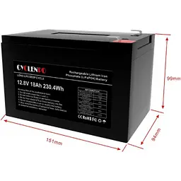 Акумулятор Cyclen 12.8V 18AH LiFePo4 - мініатюра 6