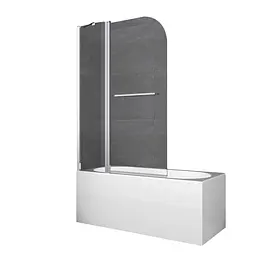 Шторки скляні на ванну Koer SR BS04-95x140-TR-01 прозоре скло 6 мм, хром KR5403, Універсальна, прозорий, хром