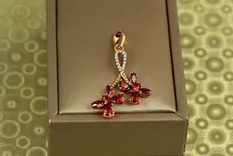 Кулон Xuping Jewelry Вихор бажань із червоним каменем 3 см золотистий
