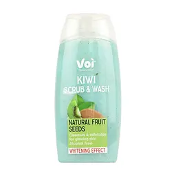 Гель для душа Voi Kiwi Scrub & Wash Natural Fruit Seeds Whitening Effect 400 мл (8681608226126)