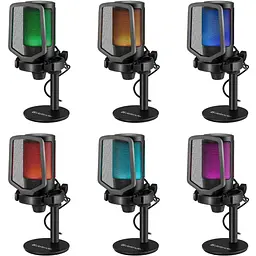 Ігровий стрім мікрофон Defender Impulse GMC 600 USB, RGB, 1.8м чорний - мініатюра 9