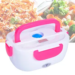 Ланчбокс з підігрівом їжі 12 V Electric lunch box / Ланч-бокс від прикурювача Рожевий - мініатюра 3