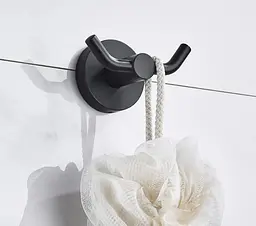 Гачок для рушників Rea 332914A Mist 02 black REA-06901, Чорний матовий - мініатюра 4