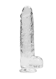 Фалоімітатор Realrock Crystal Clear 9" 22 см прозорий - мініатюра 6