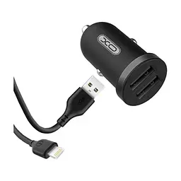 Зарядний пристрій XO 2xUSB 2.1A + cable USB to Lightning black (TZ08-L-BK) - мініатюра 4