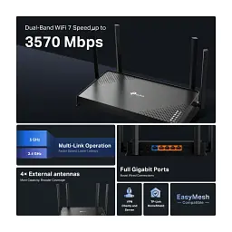 Маршрутизатор TP-Link Archer BE220 (ARCHER-BE220) - мініатюра 5