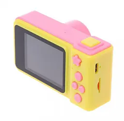 Дитячий цифровий фотоапарат Smart Kids Camera V7 жовто-рожевий - мініатюра 3