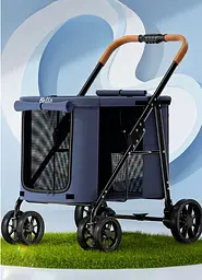 Візок для собак до 30 кг Bello LD07M Navy Blue - мініатюра 2
