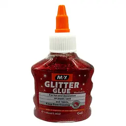 Клей декоративний "Металік Glitter" Bambi DSCN4619(Red) 100 мл