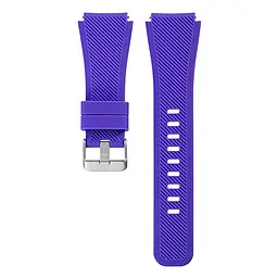 Силіконовий ремінець Watchbands для Samsung Gear S3 Samsung Galaxy Watch 46mm Silver - фіолетовий (WB001PURPLE) - мініатюра 2