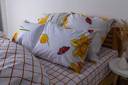 Комплект постільної білизни ТЕП Soft dreams 716 Нарцис полуторний білий з жовтим (2-03857_25900) - мініатюра 3
