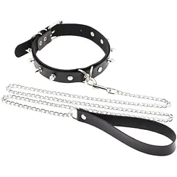 Нашийник із повідцем Fetish Tentation чорний