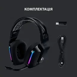 Бездротова ігрова гарнітура Logitech G733 Wireless Lightspeed RGB з підсвічуванням чорна (981-000864) - мініатюра 2