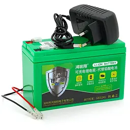 Аккумуляторна батарея літієва 12 V 14A с елементами Li-ion 18650 (150X65X94) вага 966 грамм + зарядний пристрій 12,6V 2A