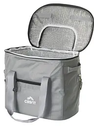 Термосумка Crivit 35L сумка-холодильник зі знімним пластиковим пакетом Серая - мініатюра 4