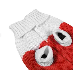 Светр для собак та котів EcoToys Heart XL біло-червоний A: 31 см B: 36 см C: 24 см 6902 - мініатюра 3