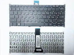 Клавіатура для ноутбука Acer Aspire E3-111 чорна без рамки RU/US