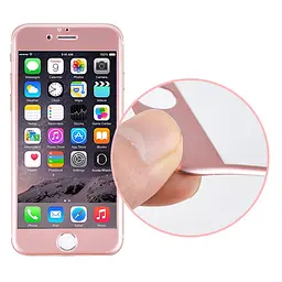 Захисне скло 3D iPhone 6 6s бронь екрана дисплея Rinco rose gold - мініатюра 3
