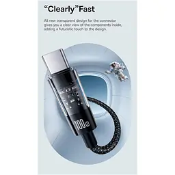 Кабель Baseus Gem Fast-Charging Cable USB to Type-C 100W 2m P10373002211-01 White - мініатюра 7