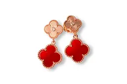 Сережки з червоного золота з сердоліком S-0352