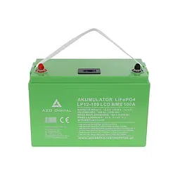 Акумулятор AZO Digital LiFePO4 LP12-100 100Ah 12V 100A LCD Bluetooth (305820) - мініатюра 3