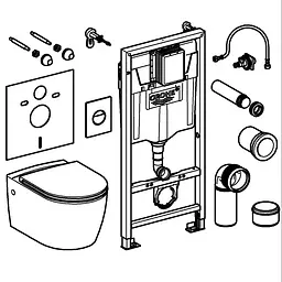 Комплект інсталяція Grohe + унітаз Solido 103846SH00 - мініатюра 10