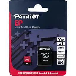 Карта пам'яті Patriot microSDXC EP 1TB UHS-I U3 V30 A1 Class 10 + SD адаптер (PEF1TBEP31MCX) [112842] - мініатюра 4