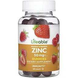 Дієтична добавка Lifeable Adult Zinc 50 мг 60 жувальних цукерок