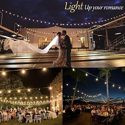 Світлодіодна гірлянда Outdoor Power, 10 м Fairy Lights Outdoor Lights з 25 + 3 лампами G40 IP44 Водонепроникні, Внутрішні - мініатюра 5